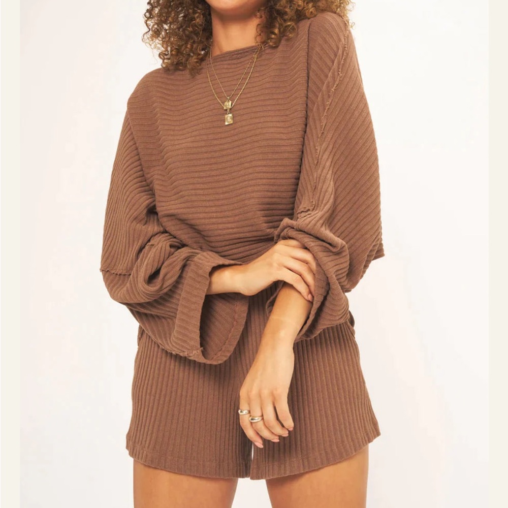 Throw It On Ribbed Sweater Shorts